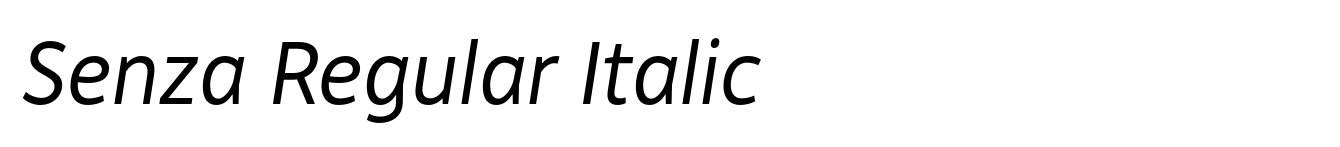 Senza Regular Italic image